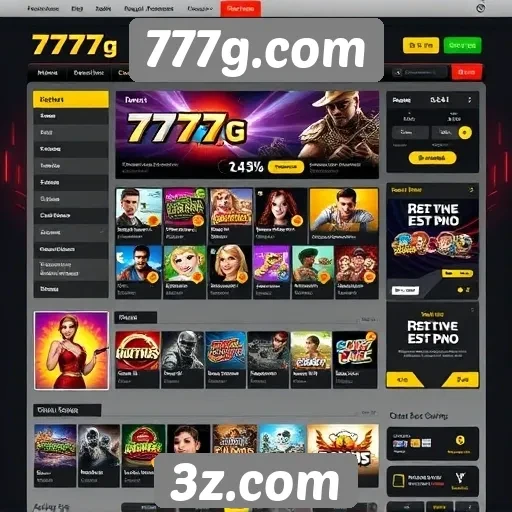 Exploração da interface de usuário do site 777g.com